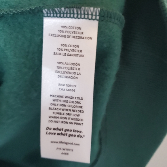 LIFE IS GOOD GREEN 2XL Graphic Crewneck Sweater - Picture 4 of 5